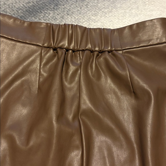 NWT The‎ Drop Chocolate Brown Aiden Vegan Leather Chic Mini Skirt Small 4 6 (A6) - Picture 9 of 9
